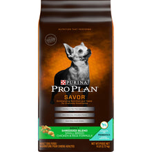 Load image into Gallery viewer, Purina Pro Plan Savor Shredded Blend Chicken &amp; Rice Formula Adult Small &amp; Toy Breed Dry Dog Food