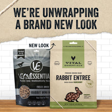 Load image into Gallery viewer, Vital Essentials Grain Free Rabbit Mini Nibs Entree Freeze Dried Dog Food