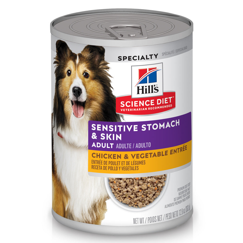 Hill's Science Diet Adult Sensitive Stomach & Skin Chicken & Vegetable Entree Canned Dog Food