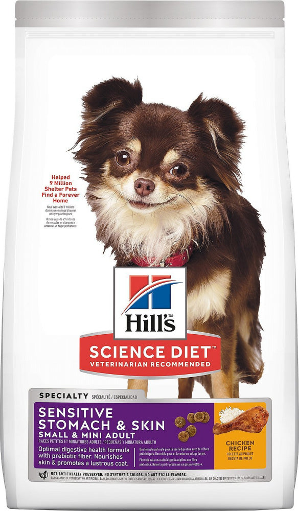 Hill's Science Diet Adult Sensitive Stomach & Skin Small & Mini Breed Chicken Recipe Dry Dog Food