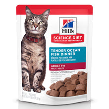 Load image into Gallery viewer, Hill&#39;s Science Diet Adult Tender Ocean Fish Dinner Wet Cat Food Pouches