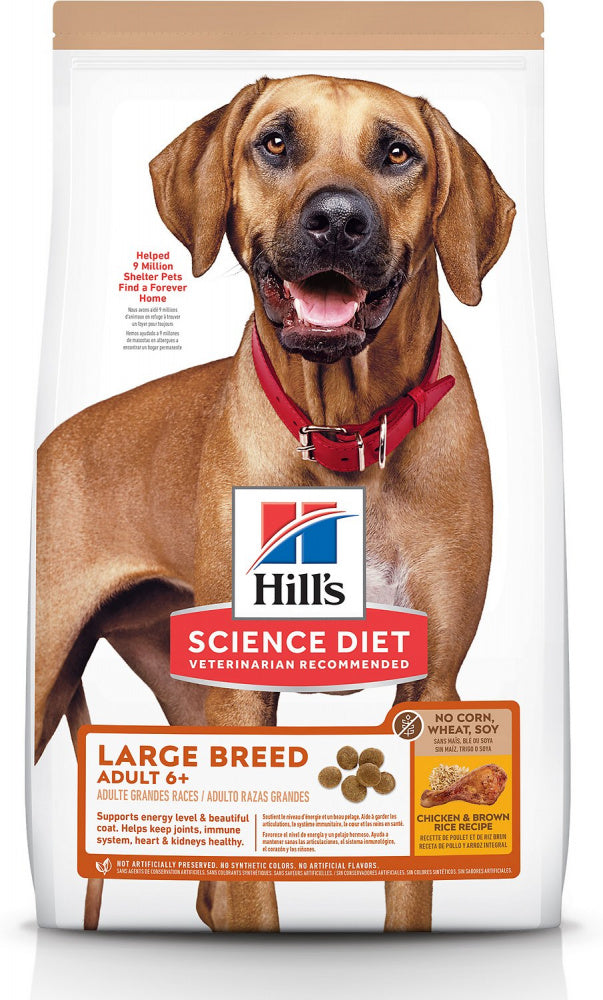 Hill's Science Diet Adult 6+ Large Breed No Corn, Wheat, or Soy Chicken & Brown Rice Recipe Dry Dog Food