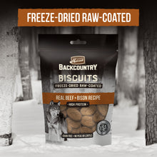 Load image into Gallery viewer, Merrick Backcountry Grain Free Beef &amp; Bison Recipe Freeze Dried Raw Coated Biscuit Dog Treats