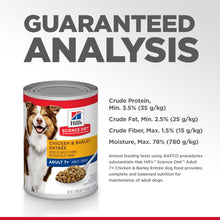 Load image into Gallery viewer, Hill&#39;s Science Diet Adult 7+ Chicken &amp; Barley Entree Canned Dog Food