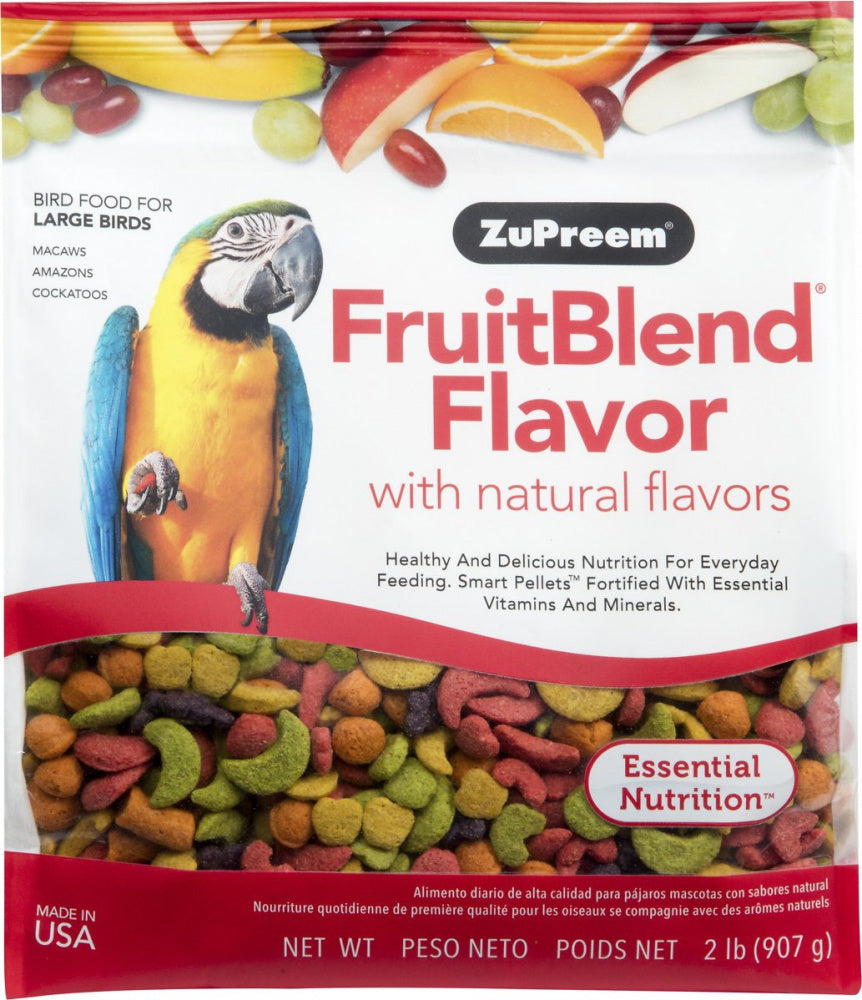 Zupreem FruitBlend Flavor Food with Natural Flavors for Large Birds