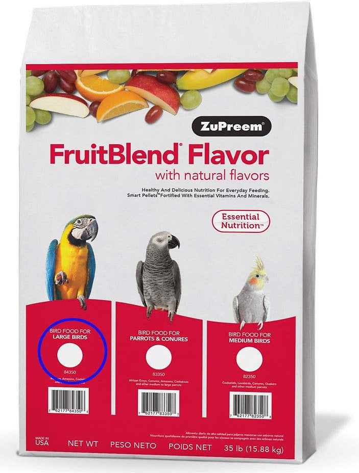 
                  
                    Zupreem FruitBlend Flavor Food with Natural Flavors for Large Birds
                  
                