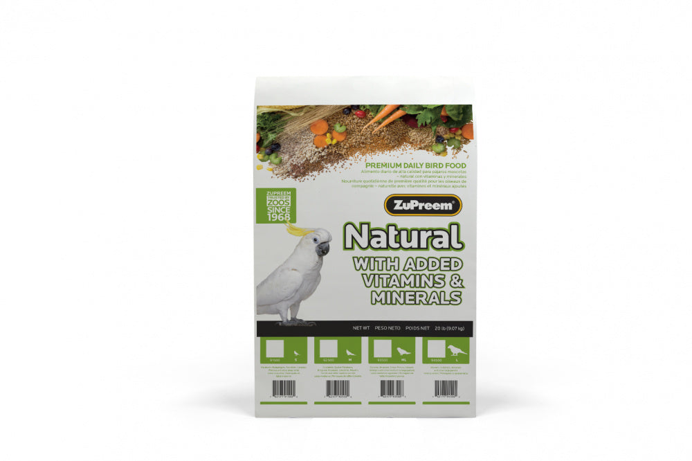 Zupreem Natural Food with Added Vitamins Minerals Amino Acids for Small Birds