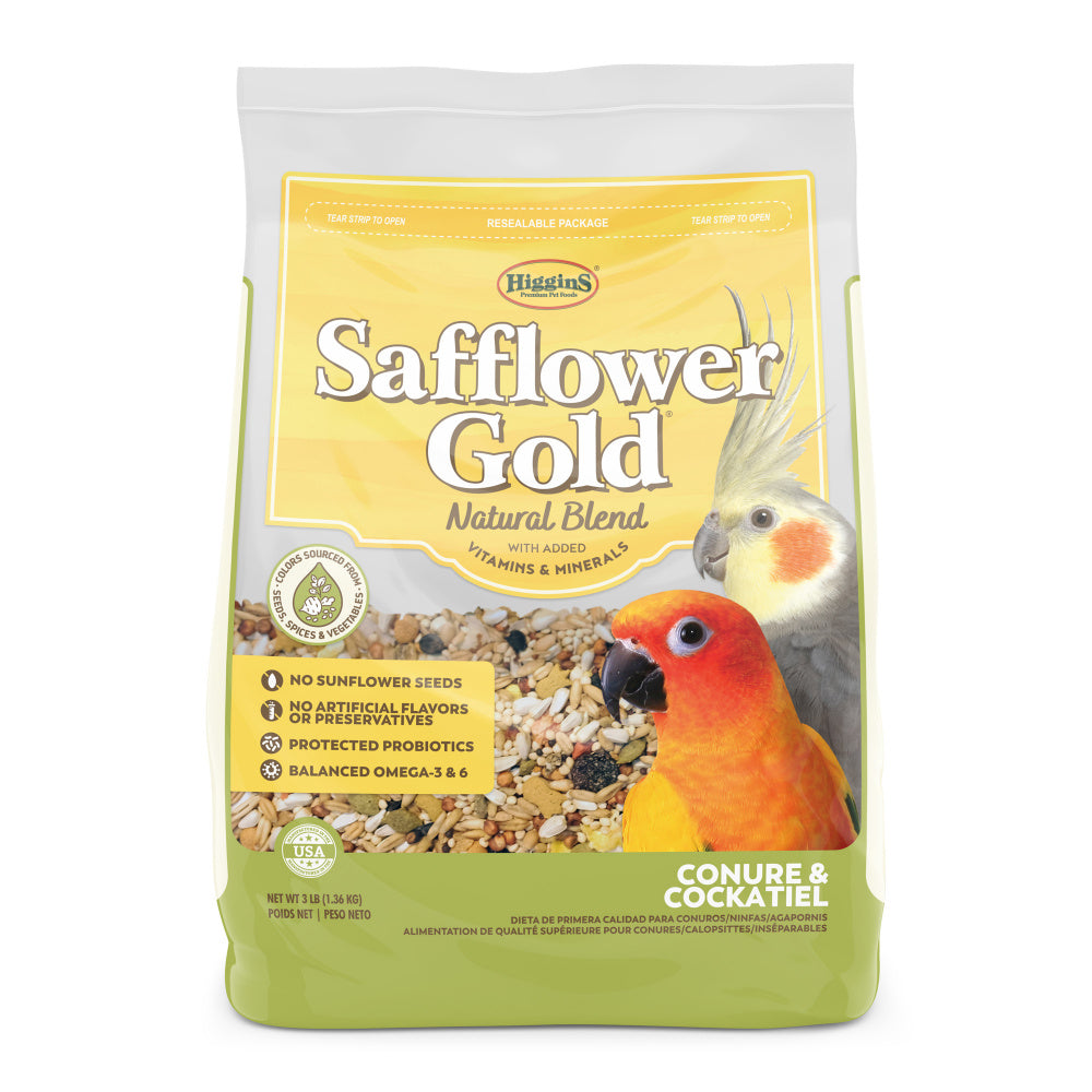 Higgins Safflower Gold Conure & Cockatiel Food