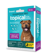 Load image into Gallery viewer, Sergeant&#39;s Guardian PRO Flea &amp; Tick Topical for Dogs 3 Count