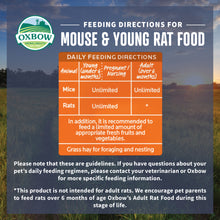 Load image into Gallery viewer, Oxbow Animal Health Garden Select Mouse &amp; Young Rat Food Garden Inspired Recipe for Young Rats &amp; Mice Of All Ages