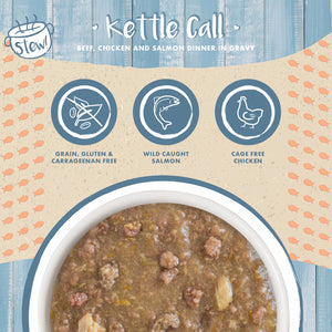 Weruva Classic Cat Stews! Kettle Call with Beef Chicken & Salmon in Gravy Canned Cat Food