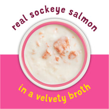 Load image into Gallery viewer, Friskies Natural Grain-Free Lil&#39; Soups With Sockeye Salmon In Chicken Broth Cat Food Compliment