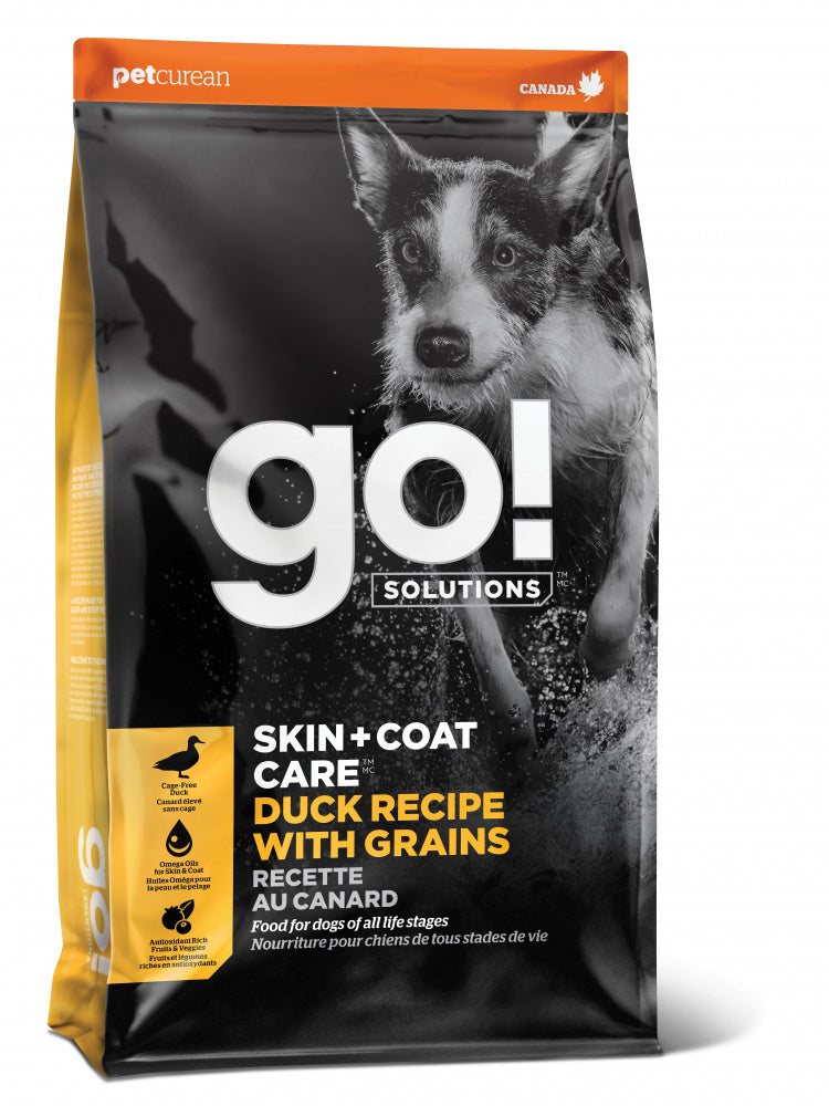 Petcurean Go! Skin & Coat Care Duck Recipe With Grains Dry Dog Food