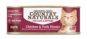 Grandma Mae's Country Naturals Grain Free Chicken & Pork Dinner Pate Canned Food for Cats