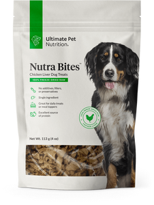 Ultimate Pet Nutrition Freeze Dried Nutra Bites Chicken Liver Dog Treat