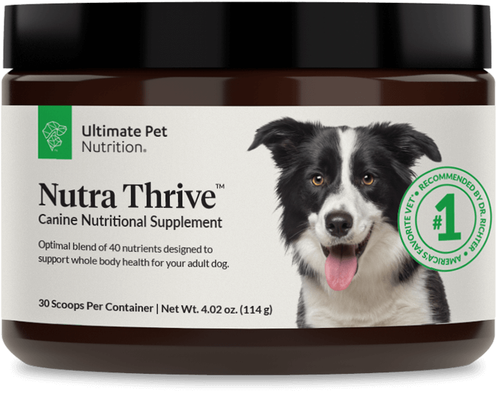Ultimate Pet Nutrition Nutra Thrive 40-in-1 Canine Nutritional Supplement Topper for Dogs