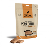 Load image into Gallery viewer, Vital Essentials Freeze Dried Raw Pork Entree Cat Food Mini Patties