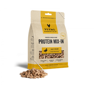 Vital Essentials Freeze Dried Raw Protein Mix In Duck Recipe Mini Nibs Topper for Dogs