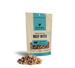 Vital Essentials Freeze Dried Beef Bites Dog Treats