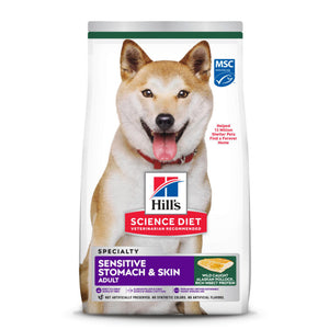 Hill's Science Diet Adult Sensitive Stomach & Skin Pollock Meal, Barley & Insect Meal Recipe Dry Dog Food