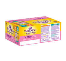 Load image into Gallery viewer, Wellness Complete Health Whitefish &amp; Tuna and Chicken Variety Pack Kitten Canned Wet Cat Food