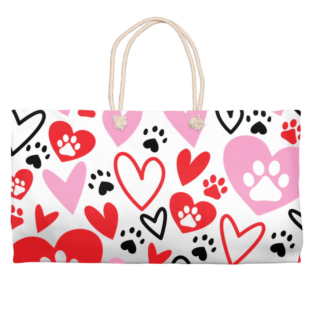 Paw Heart Weekender Tote