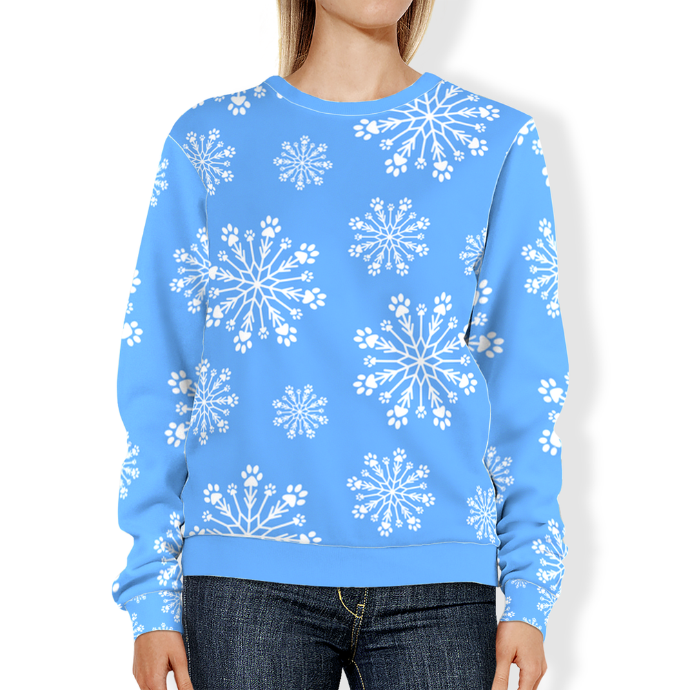 
                  
                    Paw Snowflake All-Over Print Sweatshirt
                  
                