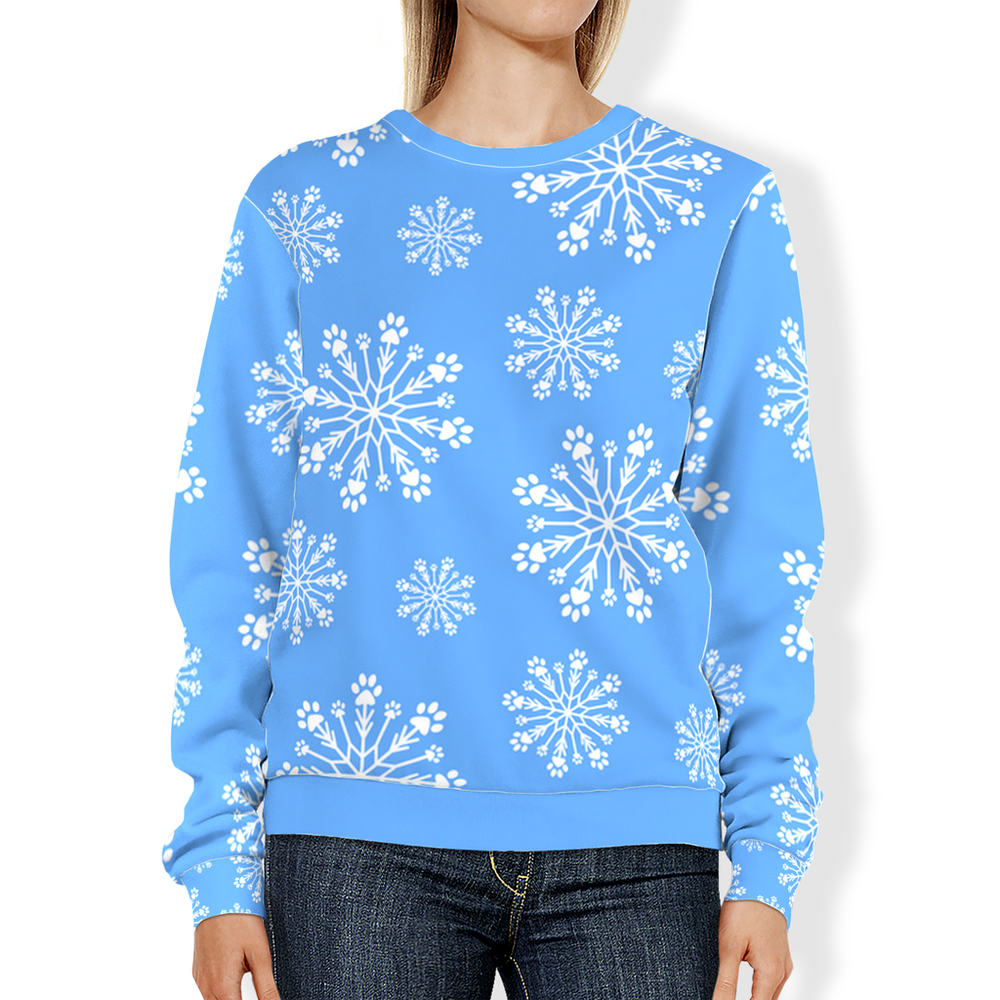 
                  
                    Paw Snowflake All-Over Print Sweatshirt
                  
                