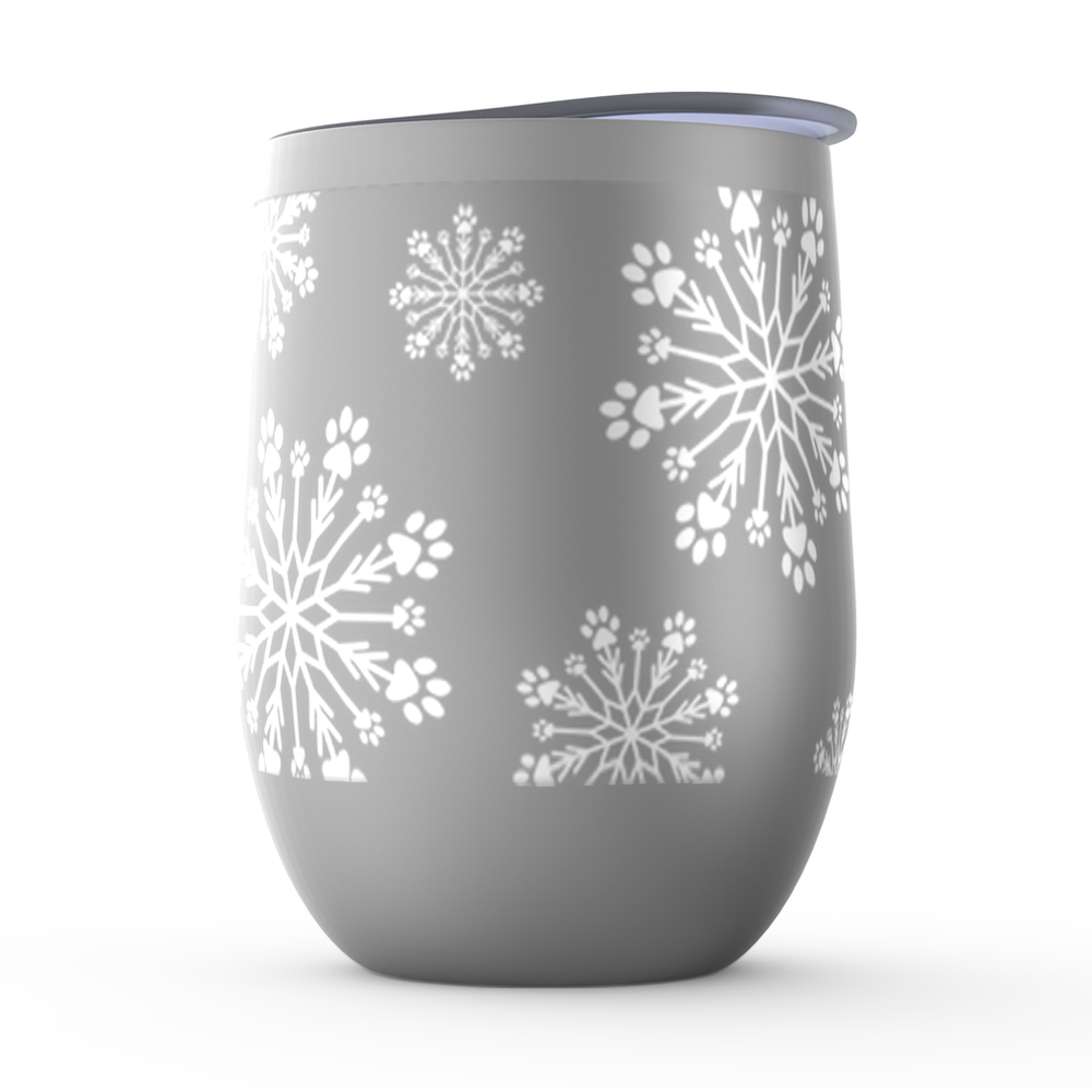 Paw Snowflake Stemless Wine Tumbler