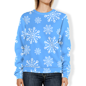 Paw Snowflake All-Over Print Sweatshirt