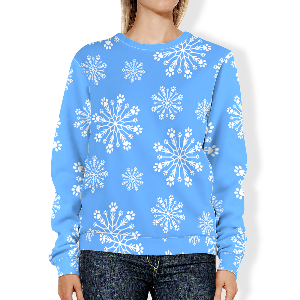 
                  
                    Paw Snowflake All-Over Print Sweatshirt
                  
                