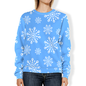 Paw Snowflake All-Over Print Sweatshirt