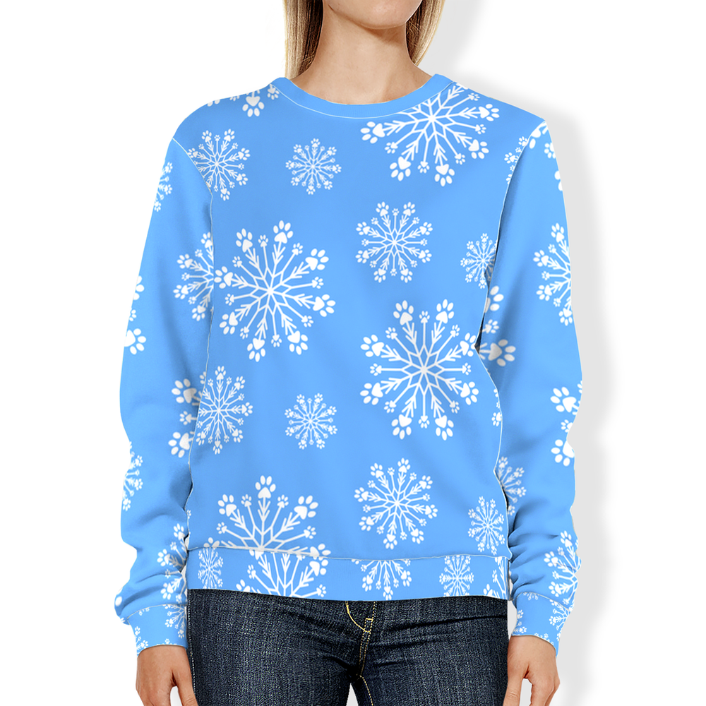 
                  
                    Paw Snowflake All-Over Print Sweatshirt
                  
                
