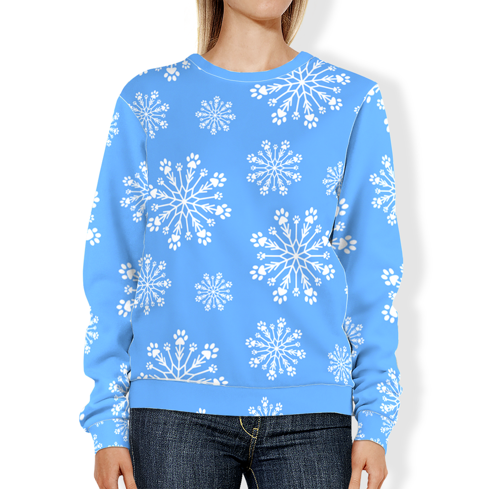 
                  
                    Paw Snowflake All-Over Print Sweatshirt
                  
                