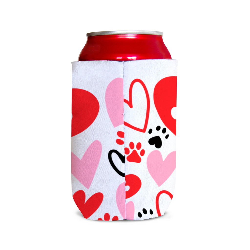 Paw Heart Bottle and Can Coolers