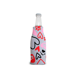 Paw Heart Bottle and Can Coolers