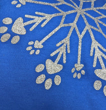 Load image into Gallery viewer, Paw Snowflake Sparkle Print Sweatshirt