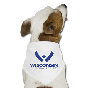 WHS Logo Dog Bandanna - white