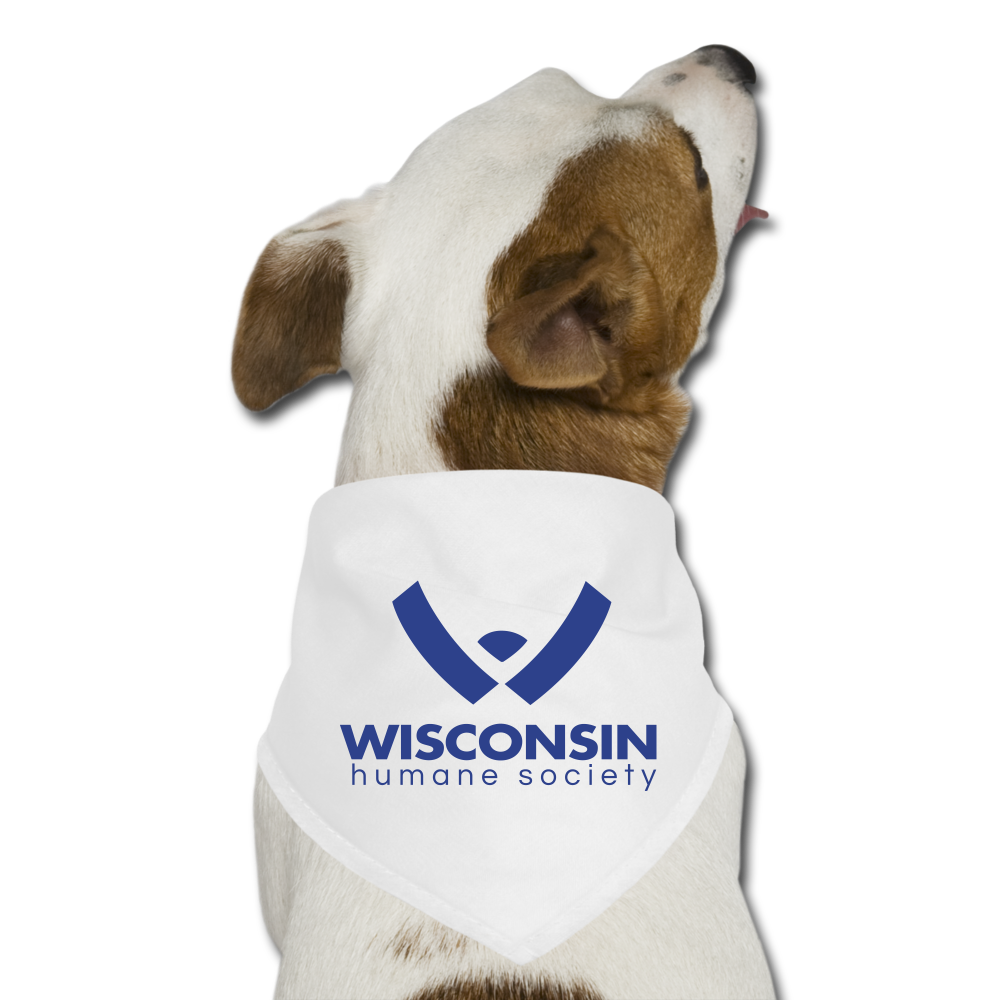 WHS Logo Dog Bandanna - white