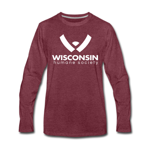 WHS Logo Premium Long Sleeve T-Shirt - heather burgundy