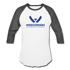 WHS Logo Baseball T-Shirt - white/charcoal
