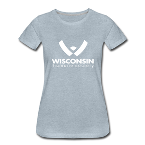 WHS Logo Premium Contoured T-Shirt - heather ice blue