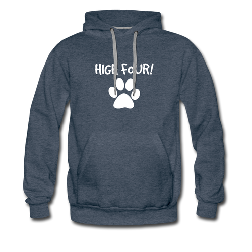 High Four! Premium Hoodie - heather denim