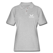 Load image into Gallery viewer, WHS Logo Contoured Polo Shirt - heather gray
