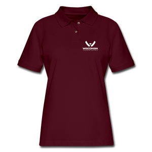 WHS Logo Contoured Polo Shirt - burgundy