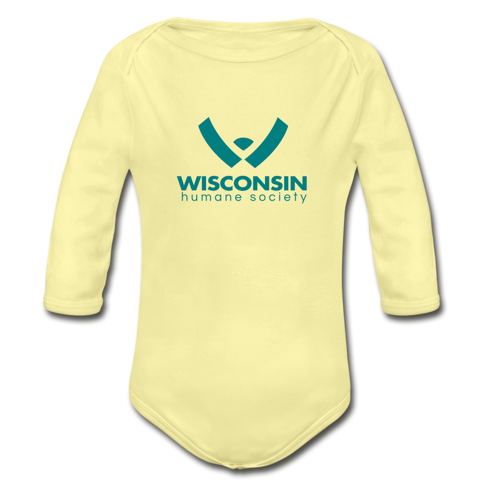 
                  
                    WHS Logo Organic Long Sleeve Baby Bodysuit - washed yellow
                  
                