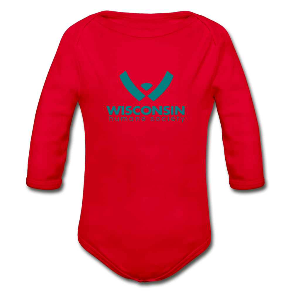 
                  
                    WHS Logo Organic Long Sleeve Baby Bodysuit - red
                  
                