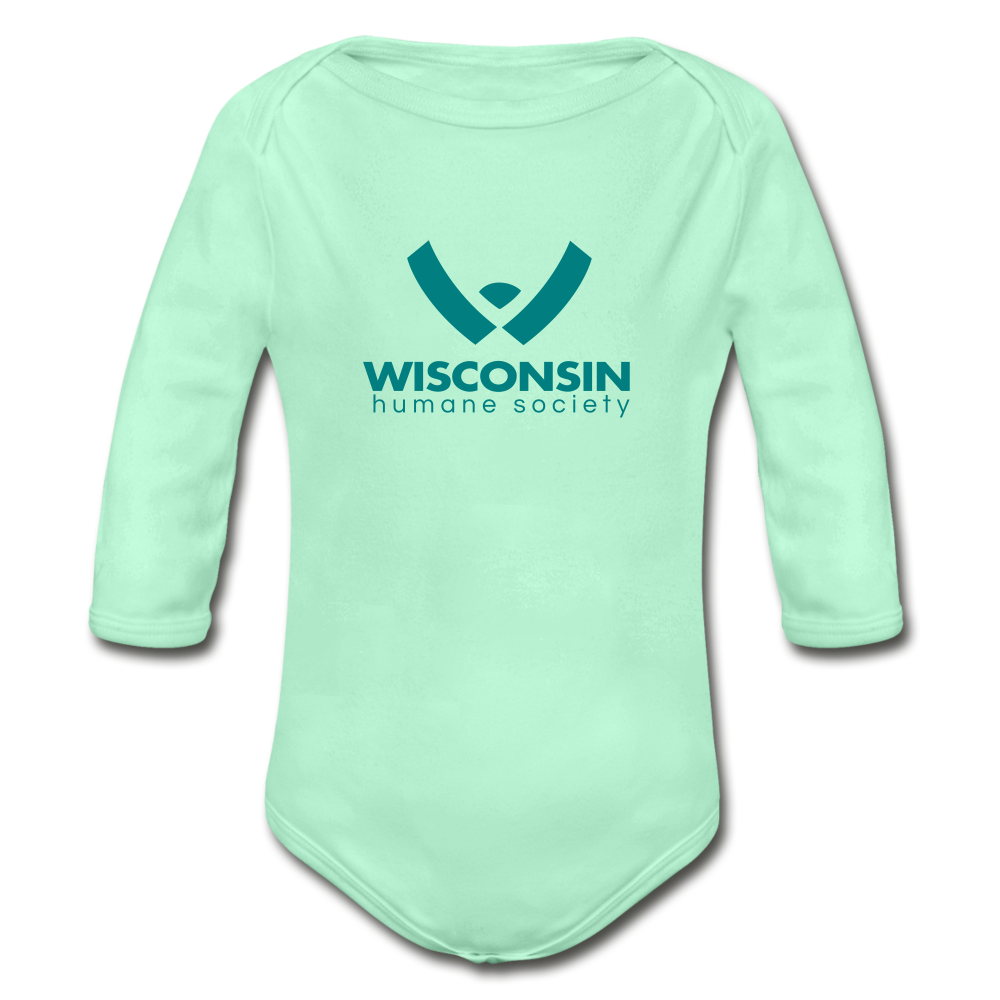 
                  
                    WHS Logo Organic Long Sleeve Baby Bodysuit - light mint
                  
                