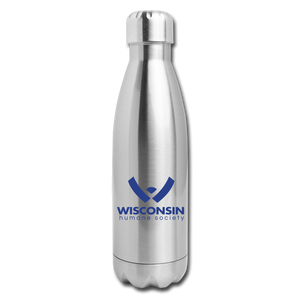 WHS Logo Insulated Stainless Steel Water Bottle - silver