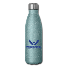 Load image into Gallery viewer, WHS Logo Insulated Stainless Steel Water Bottle - turquoise glitter